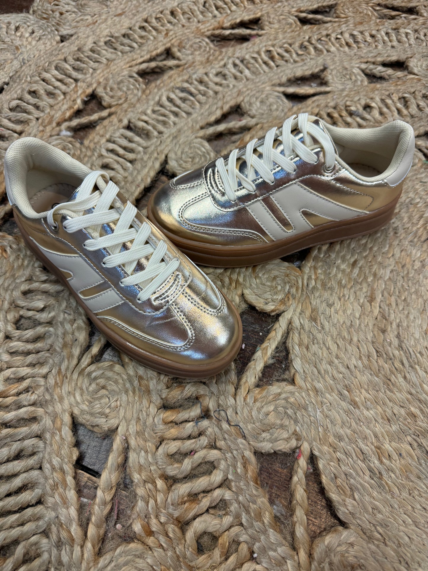 Gold Platform Sneaker