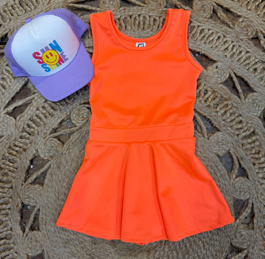 Neon Orange Athletic Dress