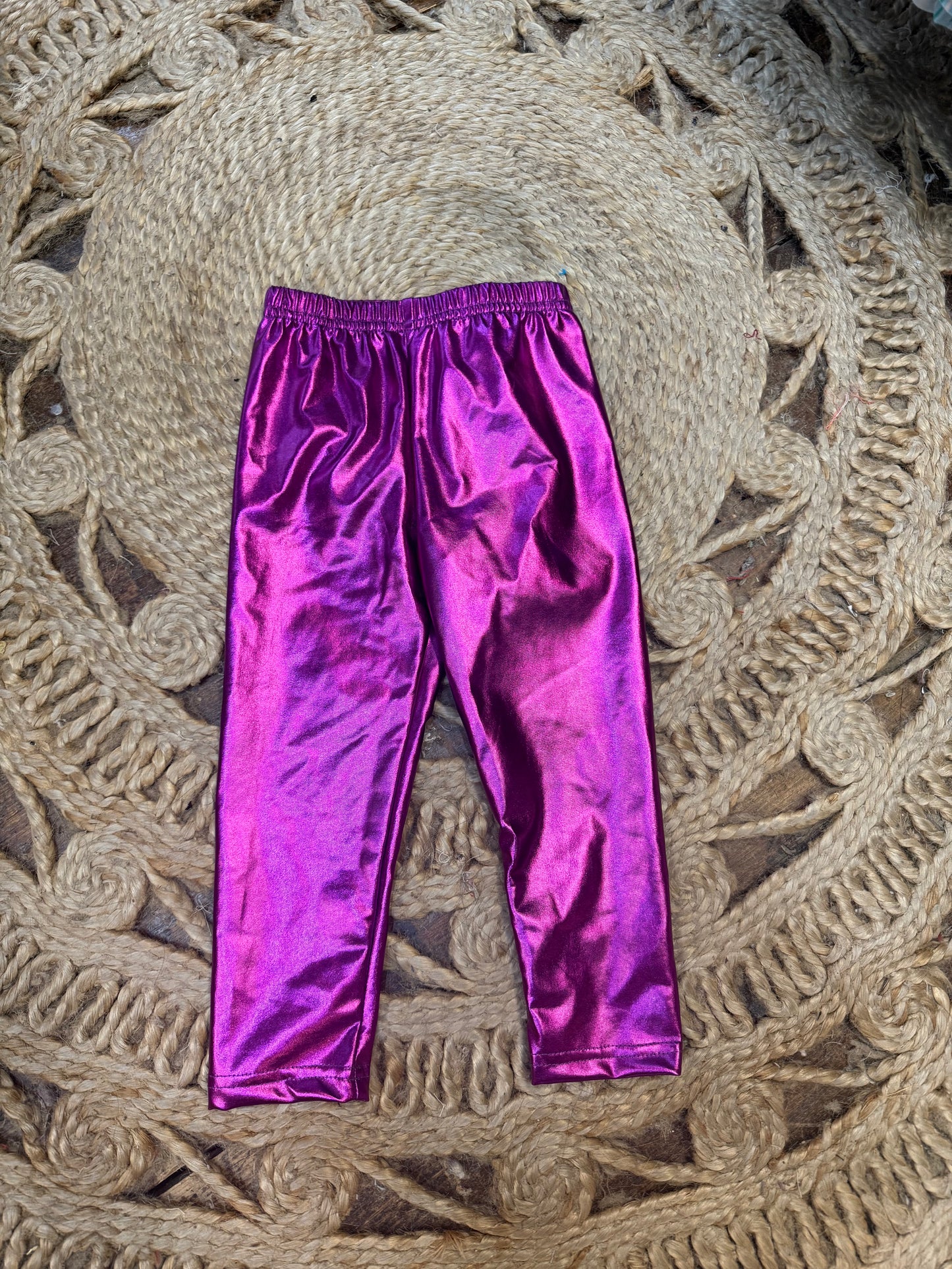 Purple Metallic Leggings