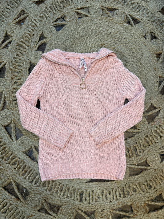 Pink Half Zip Pullover