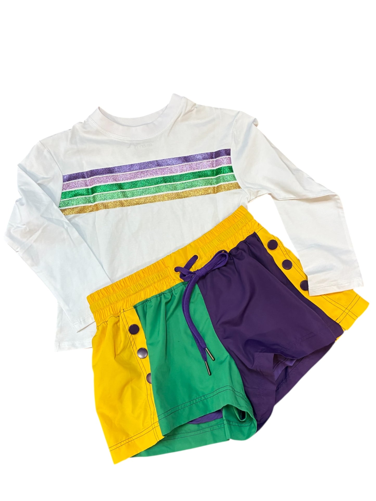 Mardi Gras Glitter long Sleeve