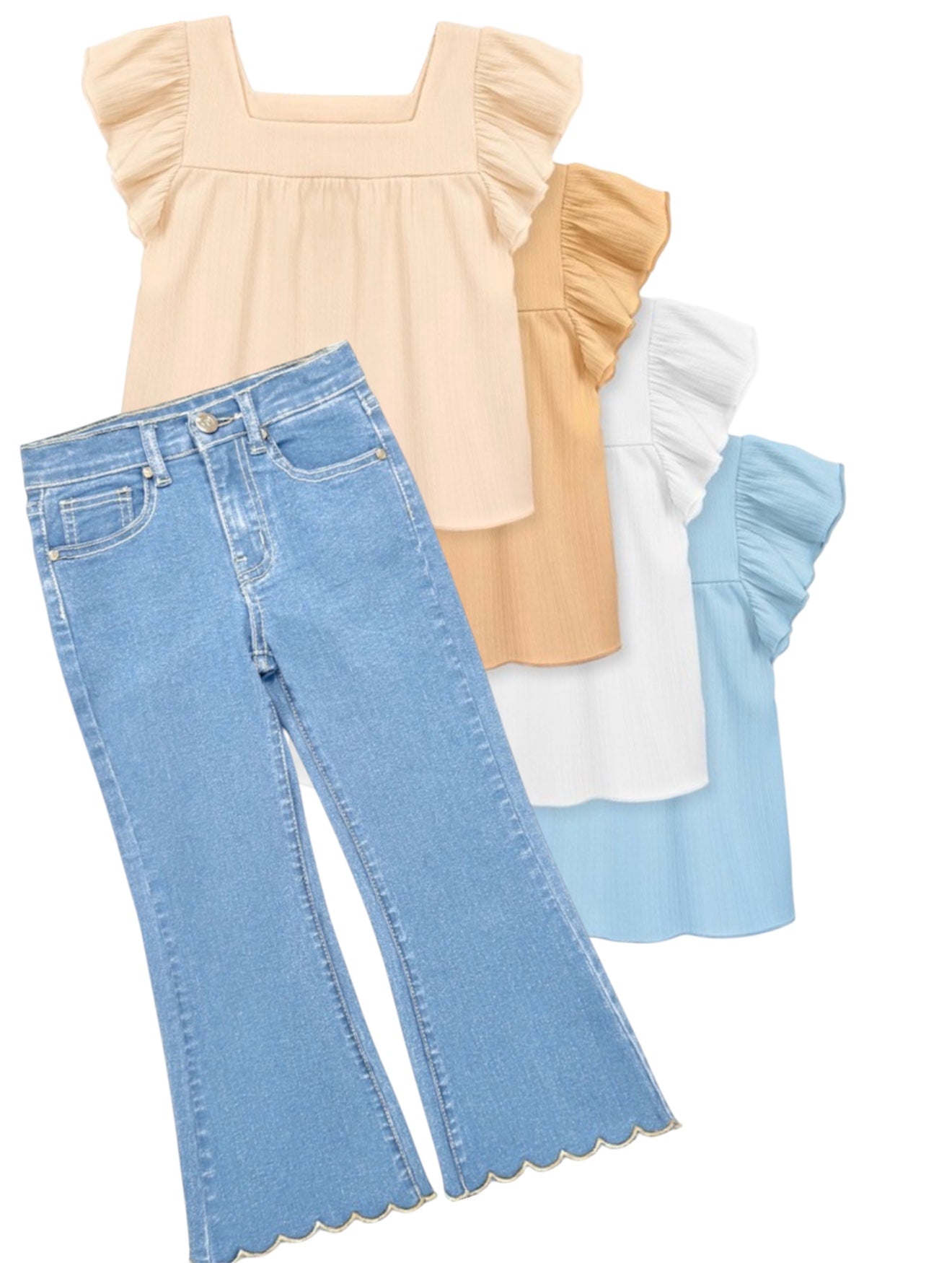 Girls Flare Leg Denim Jeans