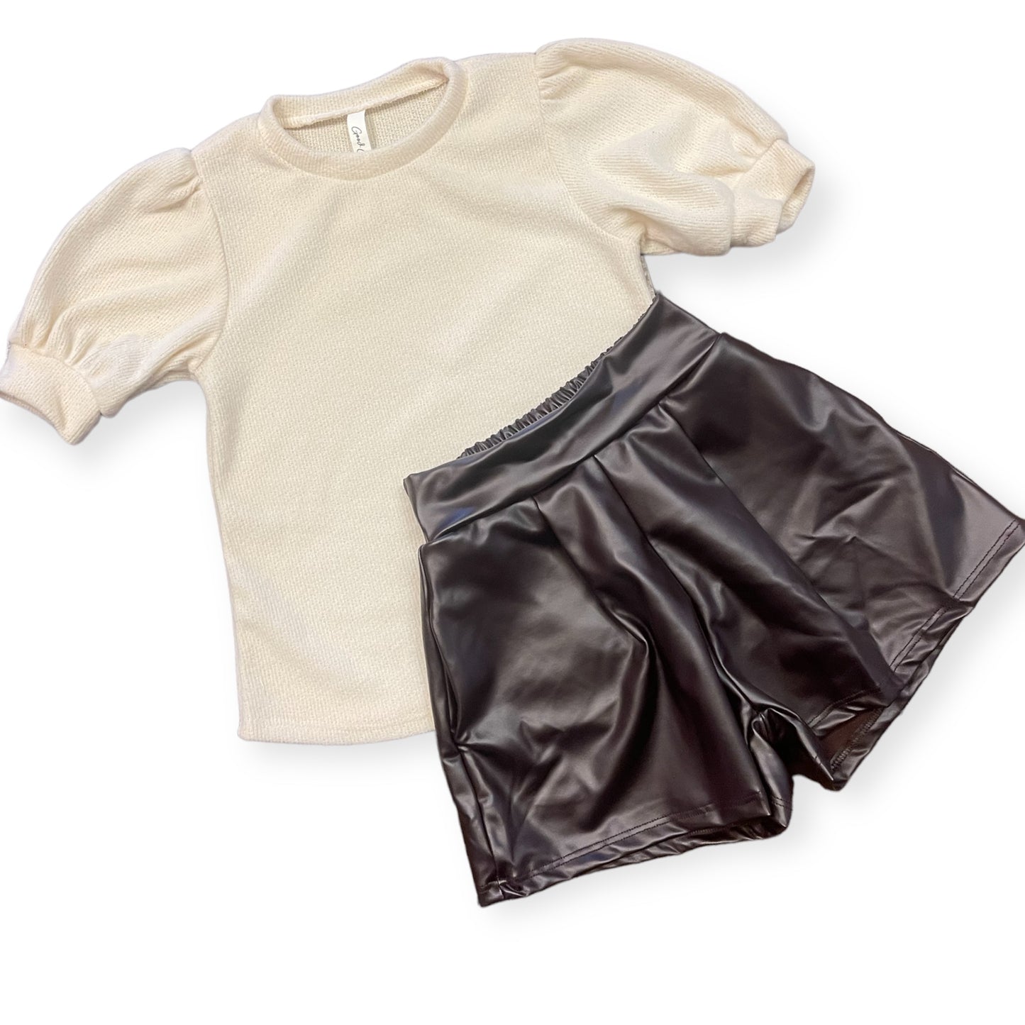 Chocolate Leather Shorts