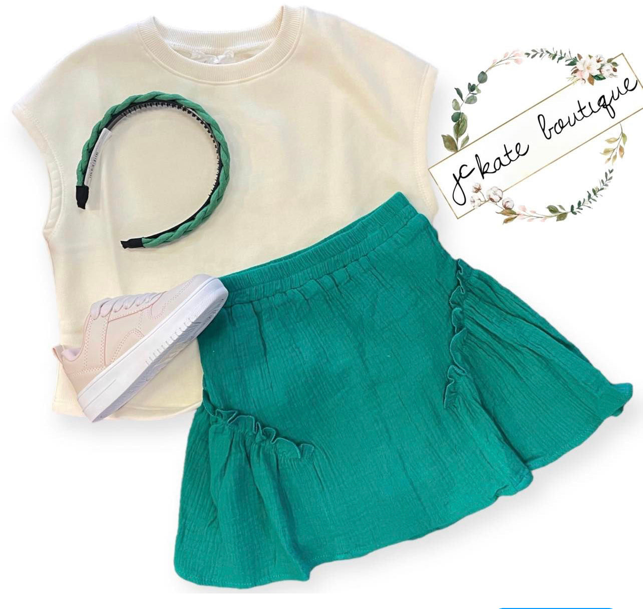 3052 Green Gauze Skirt