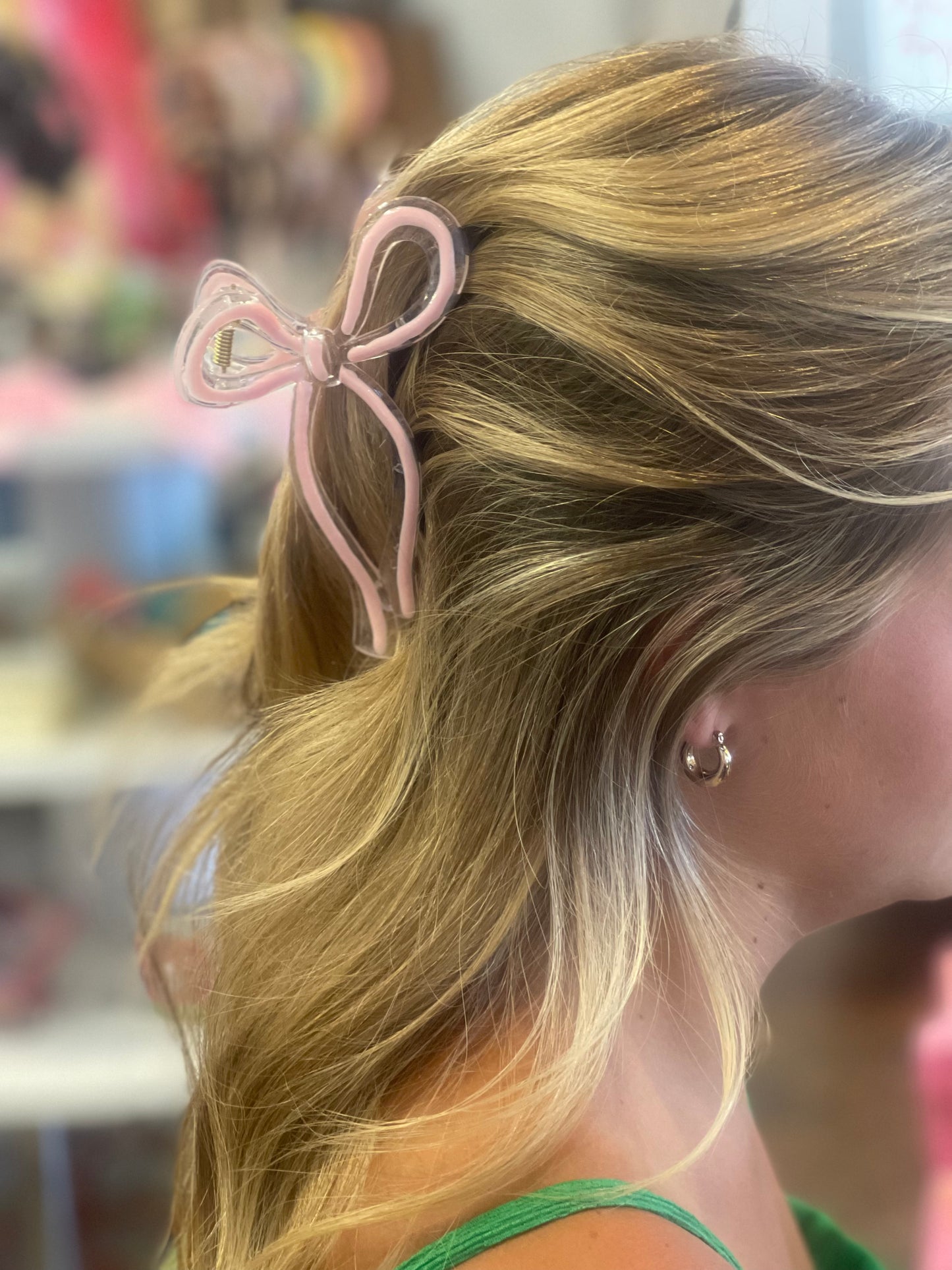 Pink Bow Clip