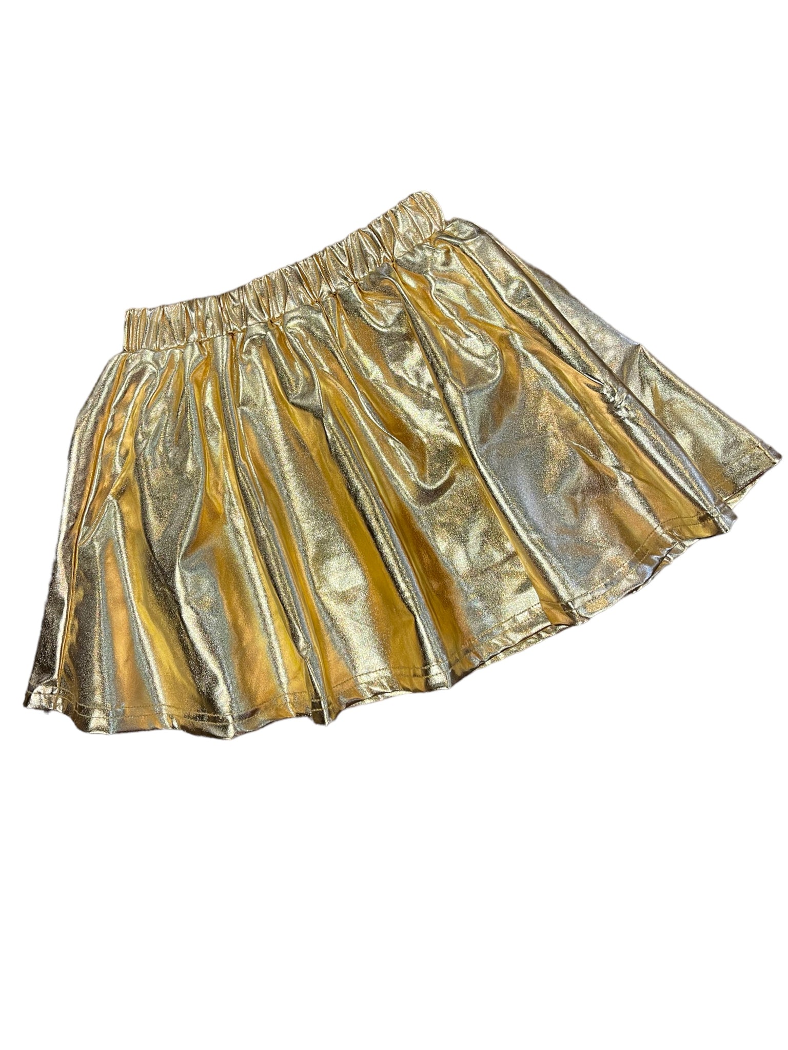 Metallic Gold skirt with built in shorts