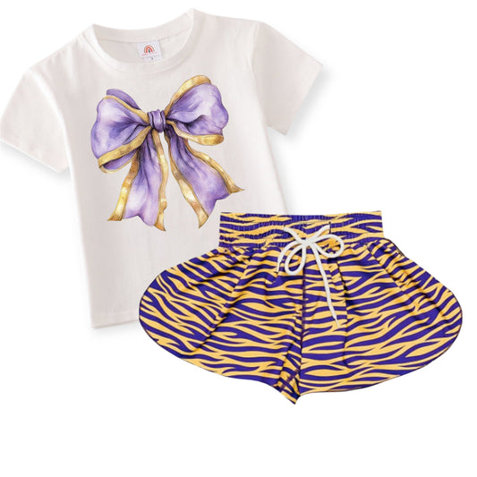 Gameday Bow Tee on white