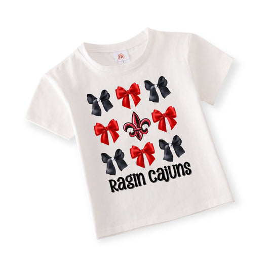 Ragin Cajun Multiple Bows tee