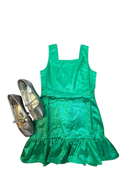 Green Dress with Ruffle Detail