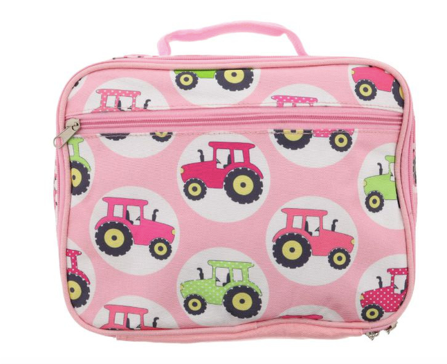 1046 Kids Pink Tractor Lunchbox