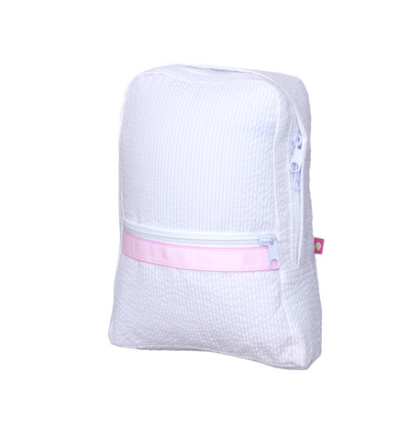 3016 Pink Seersucker Small Backpack