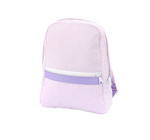 3018 Pink/Purple Seersuck Medium Backpack