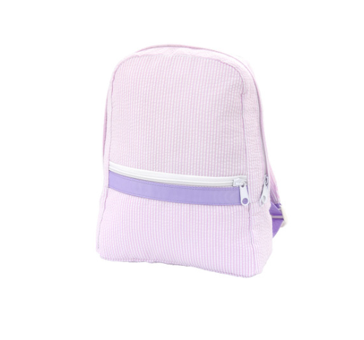 3018 Pink/Purple Seersucker Small Backpack
