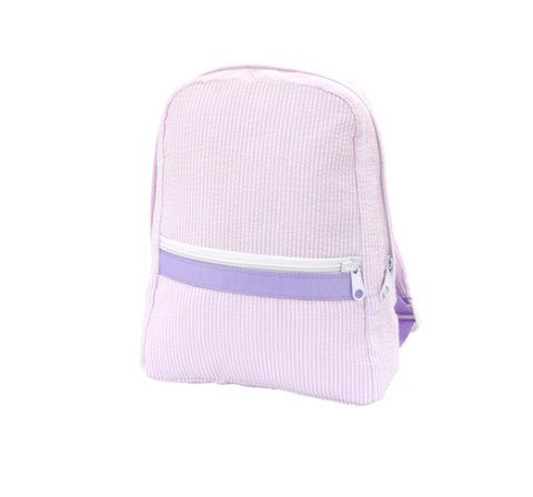 3018 Pink/Purple Seersucker Small Backpack