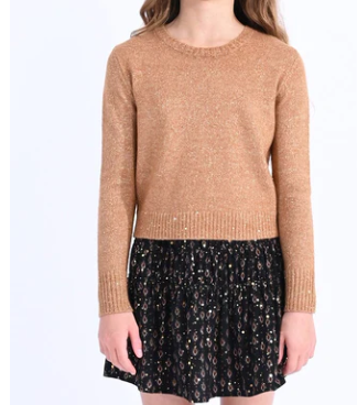 Girls Knitted sweater in camel