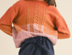 Rust and Light Pink Ombre Sweater