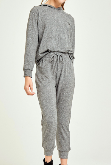 Copy of Hoodie and Jogger Pants Set in Heather Gray