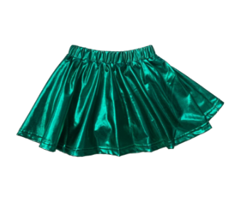 Metallic Green Skirt with built in shorts