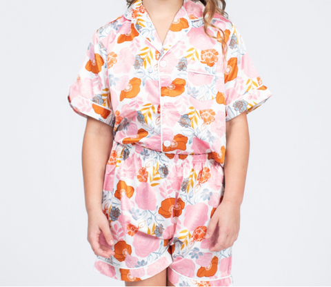 Ophelia  Silk Satin Pajama Short Set