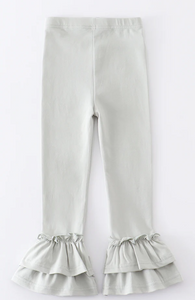 7876 Mint ruffle double layered pants