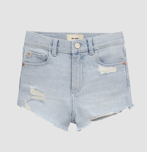 Lucy High Rise Shorts in Light Denim