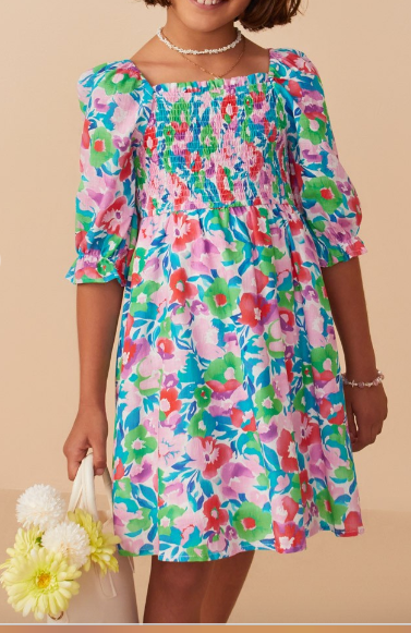 GY8043 Bright Floral Dress