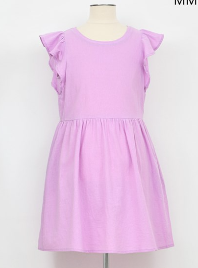 MMN127CP GIRLS WOVEN DRESS in Lilac