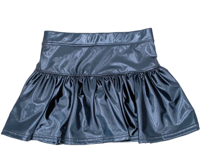 Navy Metallic Skort