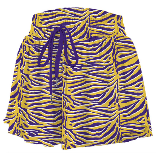 Tiger Print Flowy Shorts