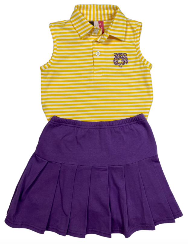 Purple Tigers Skort Set