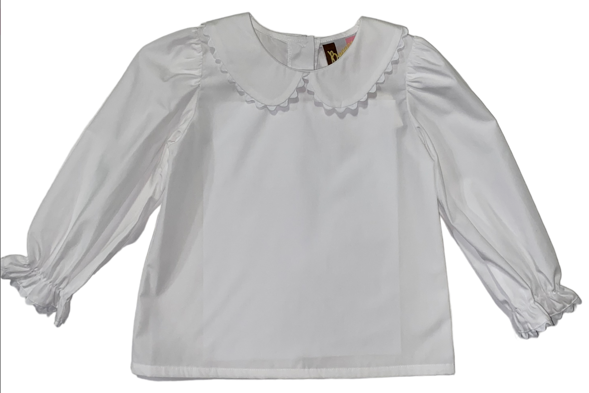 Girls white ric rac Shirt