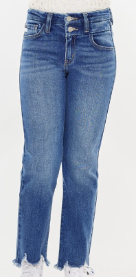 Youth High Rise Slim Straight in Medium Wash