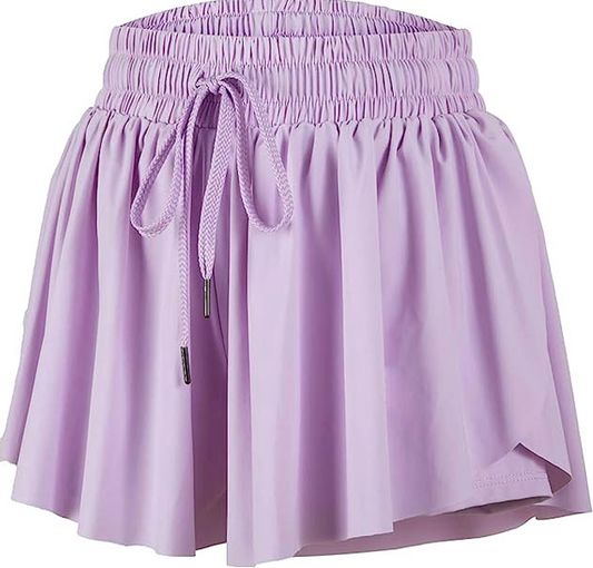 Butterfly Flowy Short in Lavender