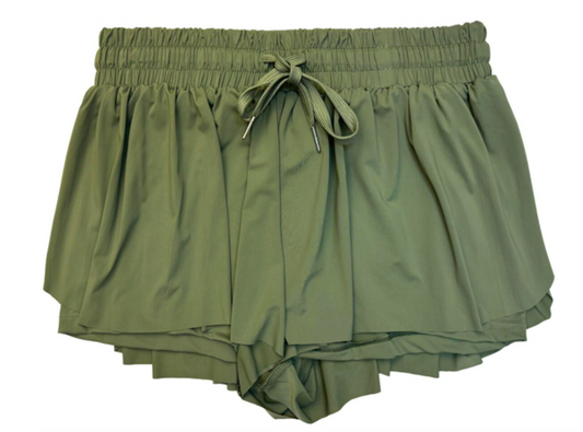 Butterfly Shorts in Olive green