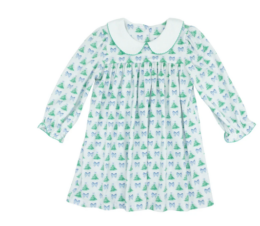 Christmas Tree Knit Peter pan collar dress
