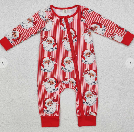 Red Stripe Santa Baby Christmas Sleeper