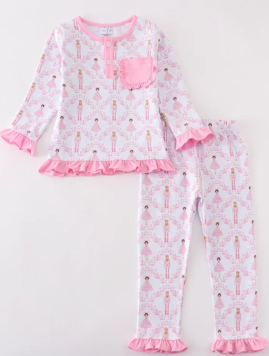 Pink Nutcracker Girl Pajama Set