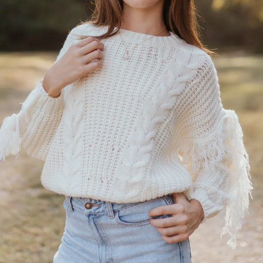 Carter Fringe Sweater