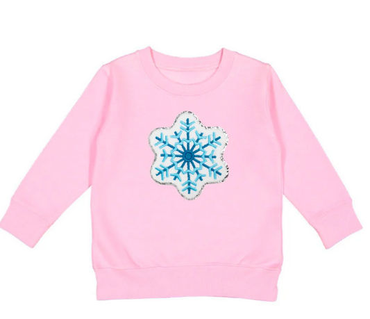 Snowflake Patch Sweatshirt - Pink Regular price
