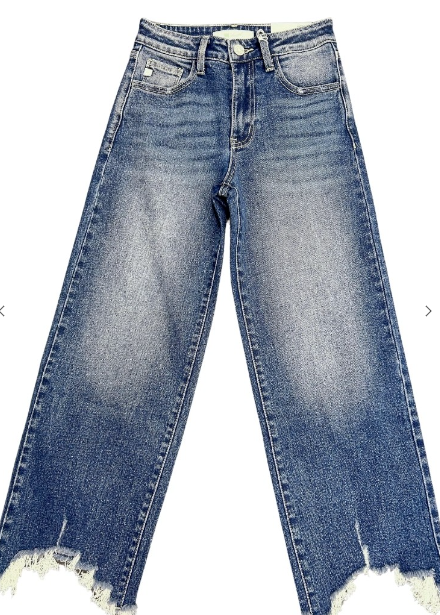 High Rise Wide Leg Jeans in Medium Wash