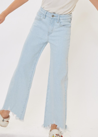 High Rise Wide Leg Jeans in Light Wash