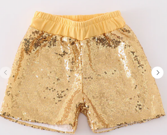 GOLD SEQUIN MARDI GRAS SHORTS