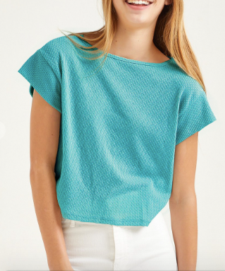 Cap Sleeve Top in teal