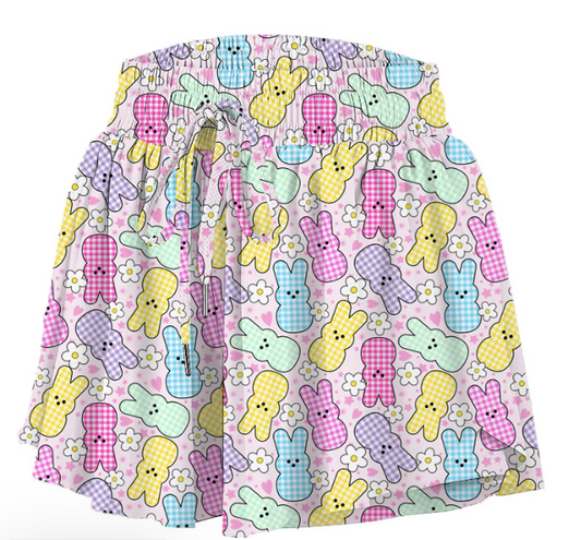 GINGHAM BUNNY EASTER Butterfly Shorts