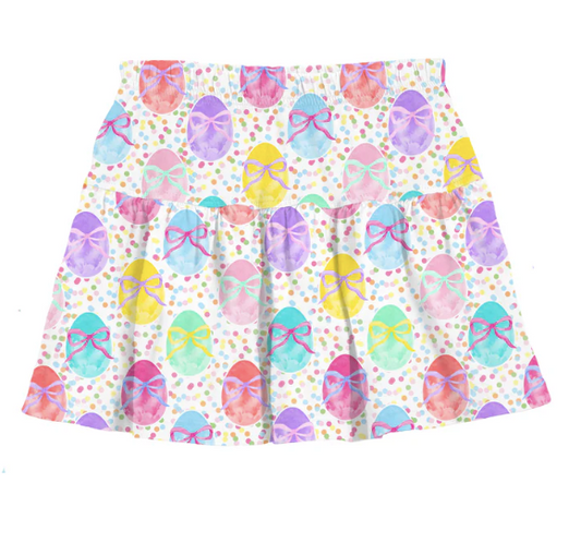 Easter Egg Gathered Skort in Print