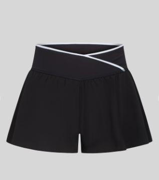 Girls Lightstreme Crossover Criss Cross Shorts in Black