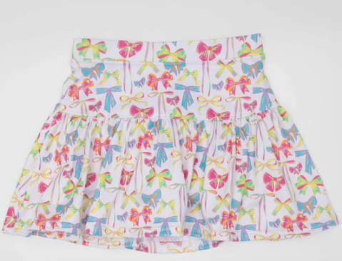 Neon Bows  Gathered Skort