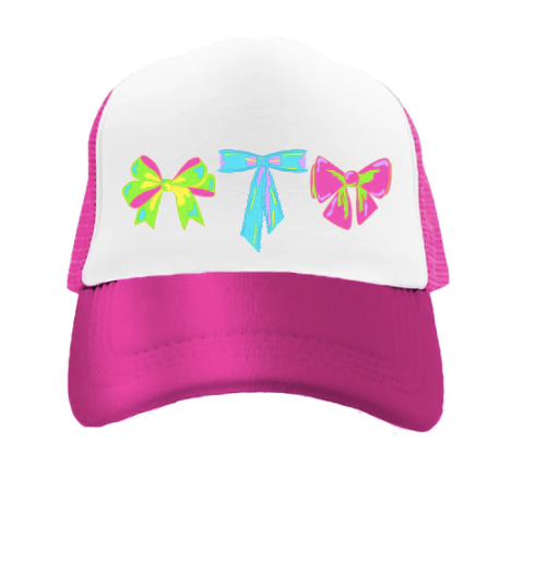 Neon Bow Trucker Hat