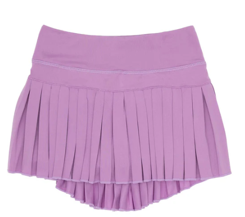 Mini Pleated Skort in Solid Lavender