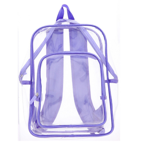 Kids Purple Clear Backpack